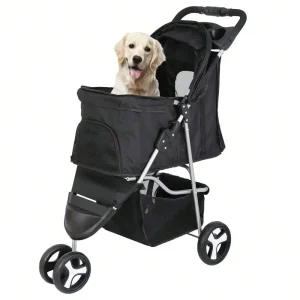 Pet Stroller -3 Wheels - w/Cup Holder
